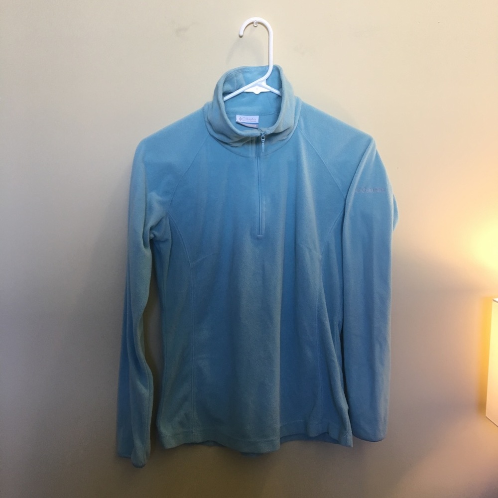 💐🌻 Columbia Womens 1/4 Zip Fleece Sm Turquoise